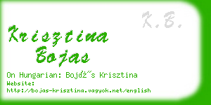 krisztina bojas business card